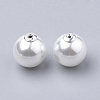 Eco-Friendly Plastic Imitation Pearl Beads X-MACR-T013-25-1
