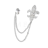 Vintage Fleur De Lis Alloy Hanging Chain Brooches JEWB-NH0001-02P-1