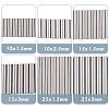 300Pcs 6 Style 304 Stainless Steel Tube Beads STAS-DC0013-23-3