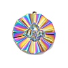 Ion Plating(IP) 304 Stainless Steel Pendants Rhinestone Settings STAS-B032-17MC-1