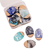 16Pcs 4 Colors Transparent Resin & Walnut Wood Pendants RESI-CJ0001-206-8