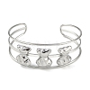 Non-Tarnish 304 Stainless Steel Wide Hollow Bowknot Open Cuff Bangles BJEW-Q348-04P-03-2