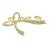 Brass Micro Pave Clear Cubic Zirconia Open Cuff Rings RJEW-Z046-07G-01-2