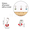 28Pcs 7 Colors Alloy Rhinestone European Dangle Charms FIND-CA0006-83-2