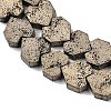 Electroplated Natural Lava Rock Beads Strands G-K388-04A-08-2