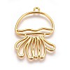 Zinc Alloy Open Back Bezel Pendants PALLOY-WH0039-03G-D-2