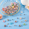 50Pcs Transparent Resin Rondelle European Beads RESI-TA0005-62-5