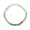 Dyed Natural Malaysia Jade Rondelle Beads Stretch Bracelets for Women BJEW-JB13042-01-2