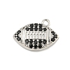 Rack Plating Brass Micro Pave Cubic Zirconia Pendants KK-P277-11P-1