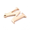 PVD Vacuum Plating  304 Stainless Steel Charms STAS-H112-M-RG-3