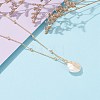 Natural Baroque Pearl Keshi Pearl Pendant Necklaces NJEW-JN03372-02-5