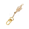 Star 304 Stainless Steel Macrame Chain Pouch Empty Stone Holder Pendant Decoration HJEW-JM02078-3