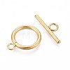 Ion Plating(IP) 304 Stainless Steel Ring Toggle Clasps STAS-A092-09H-G-2