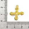 Natural Amethyst & 304 Stainless Steel Cross Pendants STAS-H221-01G-07-3