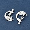 Brass Micro Pave Cubic Zirconia Pendants KK-C155-19S-03-2