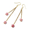 Star Natural & Synthetic Mixed Stones Earrings for Women EJEW-JE07130-4