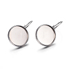 Tarnish Resistant 304 Stainless Steel Leverback Earring Settings X-STAS-F191-03P-14mm-1