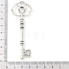 Tibetan Style Alloy Skeleton Key Big Pendants TIBEP-Q043-021-RS-3