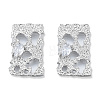 Brass Pave Clear Cubic Zirconia Pendants KK-N232-472P-2