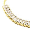 PVD Vacuum Plating Cubic Zirconia Tennis Link Slider Bracelet with Golden 201 Stainless Steel Box Chains BJEW-C044-01G-3