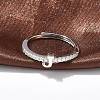 S925 Sterling Silver Adjustable Letter Rings for Women RJEW-M068-01P-J-4