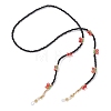 Glass Seed & Electroplate Glass Eyeglasses Chains AJEW-TA00057-2