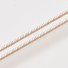 Brass Square Snake Chain Necklace Making X-MAK-T006-10A-RG-3