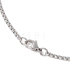 304 Stainless Steel Box Chain Lariat Necklaces NJEW-JN05886-5