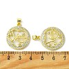 Mother's Day Brass Micro Pave Cubic Zirconia Pendants KK-H472-07G-02-3