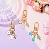 3Pcs Alloy Enamel Pendant Decorations HJEW-YW00299-4