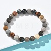 Natural Alashan Agate Round Beads Stretch Bracelets for Women BJEW-Z158-03M-03-2