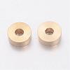 Golden Brass Rondelle Spacer Beads X-KK-EC859-1G-1