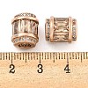 Rack Plating Brass Micro Pave Cubic Zirconia European Beads KK-F089-31RG-07-3