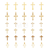 36Pcs 6 Style Long-Lasting Plated Brass Charms KK-FH0005-19-1