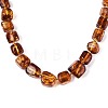 Natural Amber Nuggets Graduated Beaded Necklaces NJEW-T019-04-4