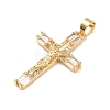 Brass Micro Pave Cubic Zirconia Pendants KK-P352-03A-G-2