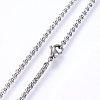 Tarnish Resistant 304 Stainless Steel Cable Chain Necklaces NJEW-P226-02P-04-2