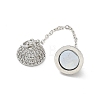 Brass Micro Pave Clear Cubic Zirconia Magnetic Clasps KK-Z083-17P-2