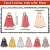 60Pcs 6 Colors Halloween Alloy Enamel Pendants FIND-SC0010-89-2