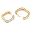 Rack Plating Square Brass Micro Pave Cubic Zirconia Hoop Earrings EJEW-Z059-13G-3