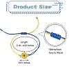 Waxed Polyester Braided Cord Bracelets Set BJEW-SW00024-7