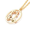 Colorful Cubic Zirconia Constellation Pendant Necklace NJEW-H166-01F-3