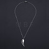 Non-Tarnish 201 Stainless Steel Pendant Necklaces NJEW-S105-JN568-45-1-2