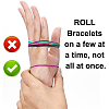 60Pcs 6 Colors Spring Bracelets Set TWIR-BC0001-42-3