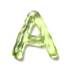 Transparent Resin Alphabet Pendants LS-RESI-C028-02A-2