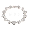 Brass Pave Cubic Zirconia Heart Tennis Bracelets for Women KK-CBA68DA-09P-01-4