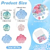 80Pcs 4 Colors Transparent Glass Beads GLAA-YW0005-94-2