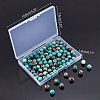 Dyed Natural Ocean Agate/Ocean Jasper Round Beads Strands G-AR0002-55-7