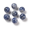 Natural Blue Spot Jasper No Hole Sphere Beads G-K353-04A-14-1