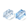 Dyed & Heated Transparent Glass Beads GLAA-F132-01G-2